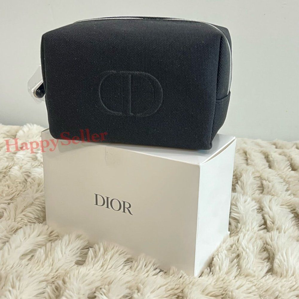 Dior Pouch Dopp Kit Shaving Kit Black Travel Organizer Case Makeup Designer Bag